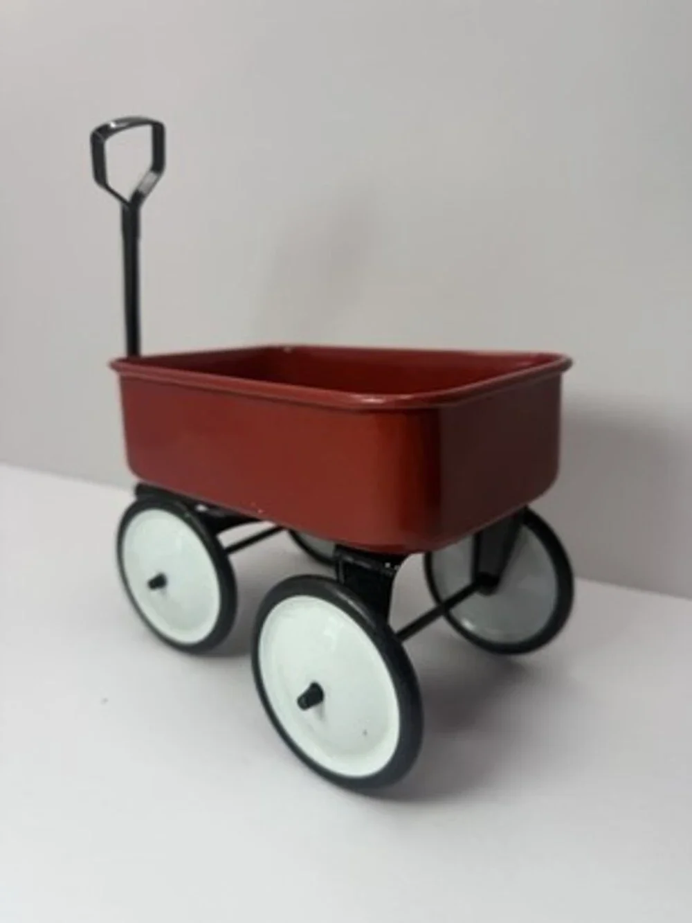 Miniature Little Red Metal Wagon 6.5” Planter Decor by Teleflora